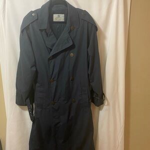 Aquascutum London Navy Trench Coat